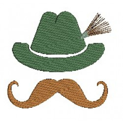 Stickdatei - Gamsbart Hut 